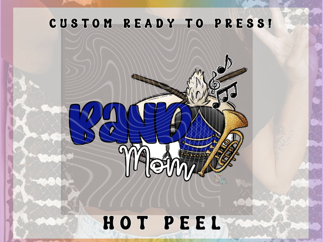 Band Mom White and Blue