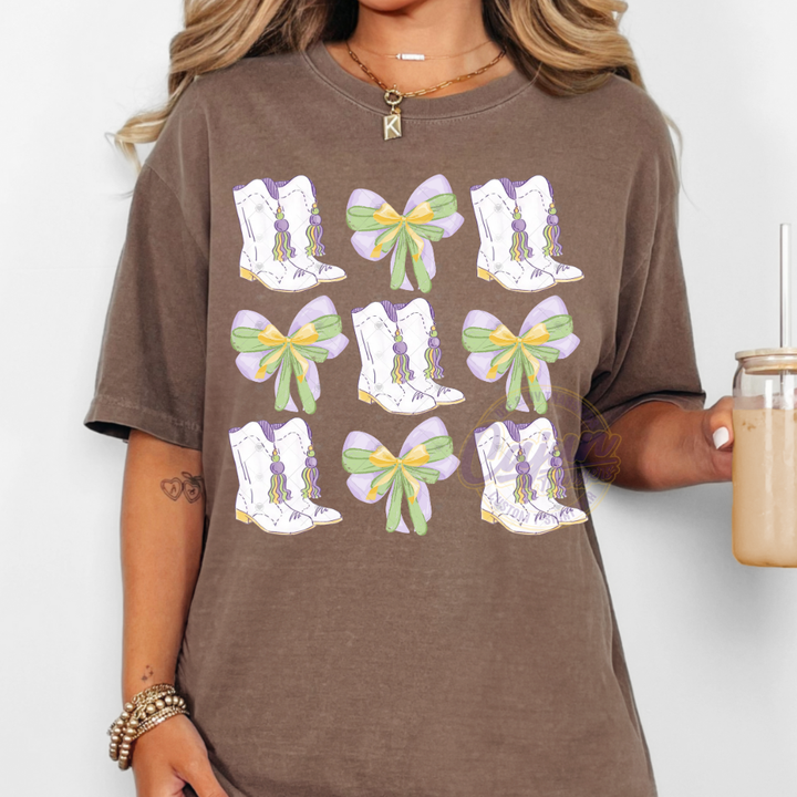 Mardi Gras Boots Coquette