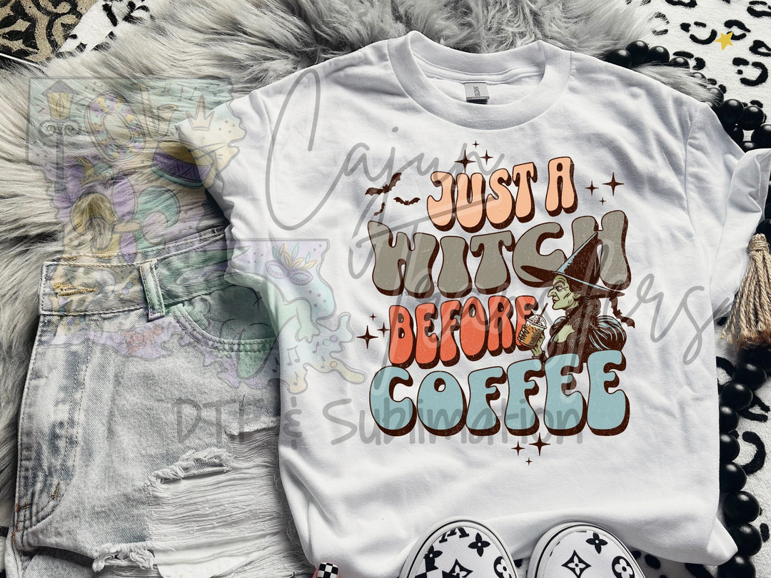 a t - shirt that says just a wish before coffee