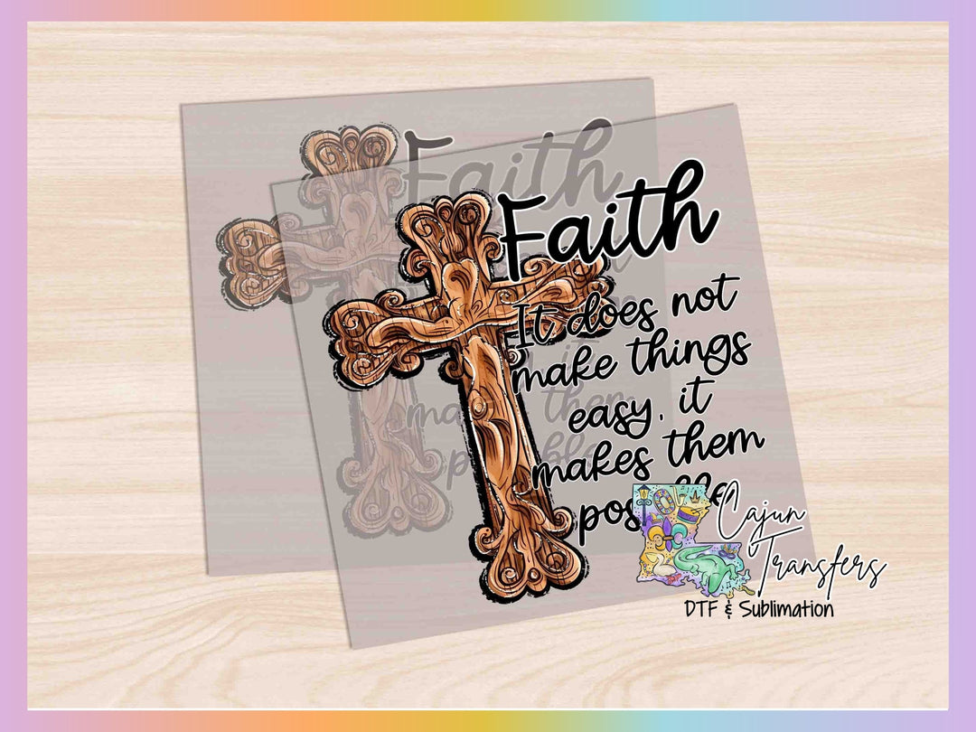 a cross with a bible verse on it