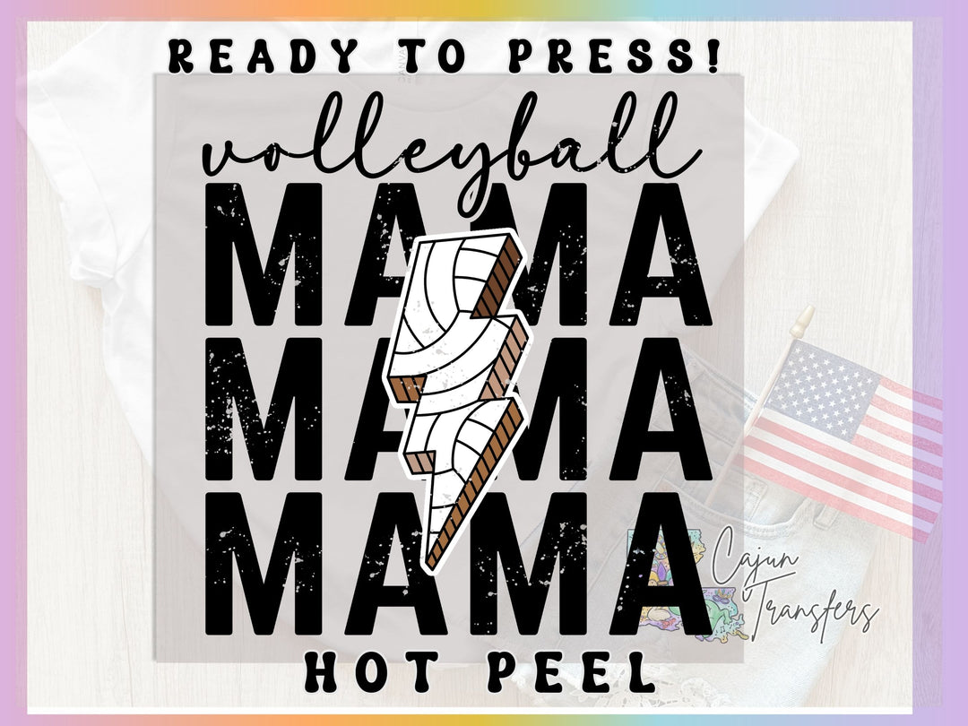 a t - shirt that reads, ready to press volleyball mama mama