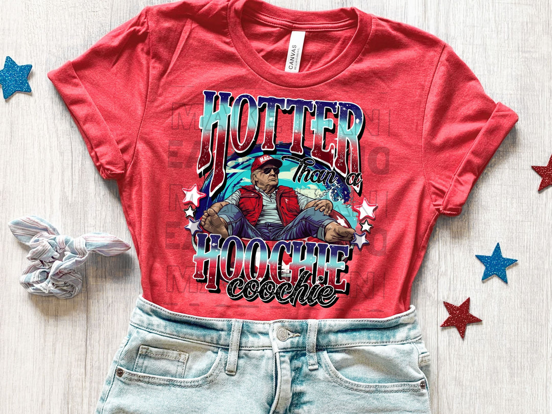 a red shirt with a picture of a man on it