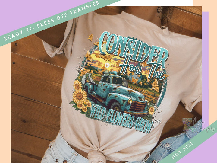 a woman wearing a t - shirt that says, consider it's a wild