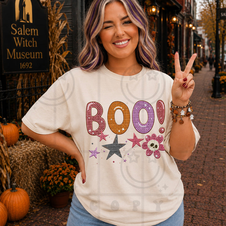 Boo Faux Rhinestone