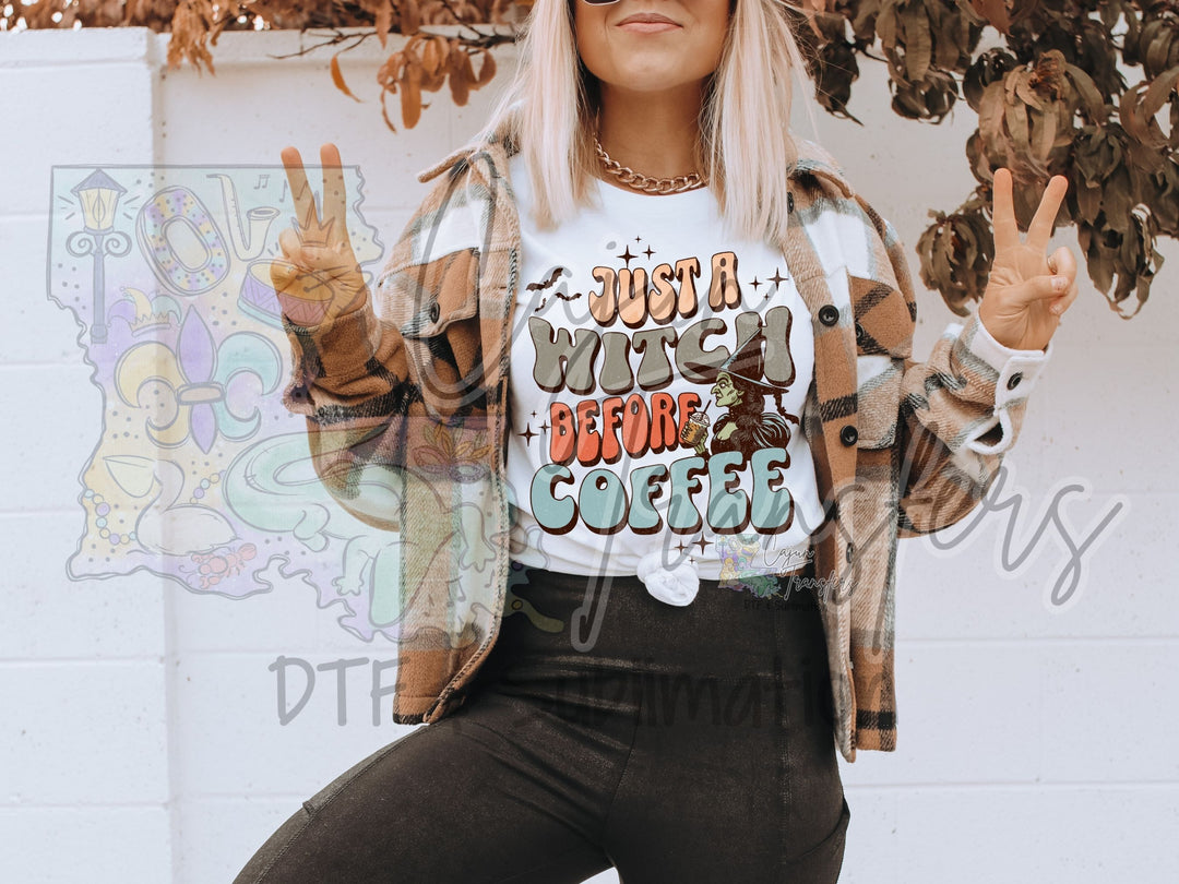 a woman wearing a shirt that says just a wife before college