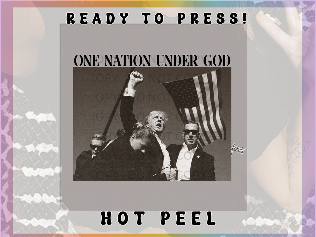 a poster with a picture of two men holding a flag