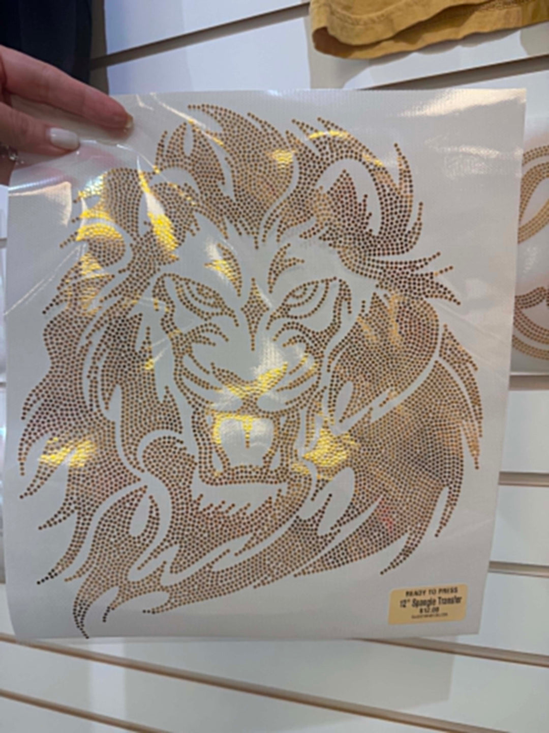 CHS Lion Head BLING Spangle Transfer