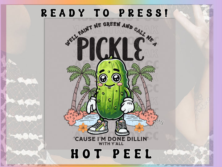 a pickle with a caption that reads, ready to press pickle cause