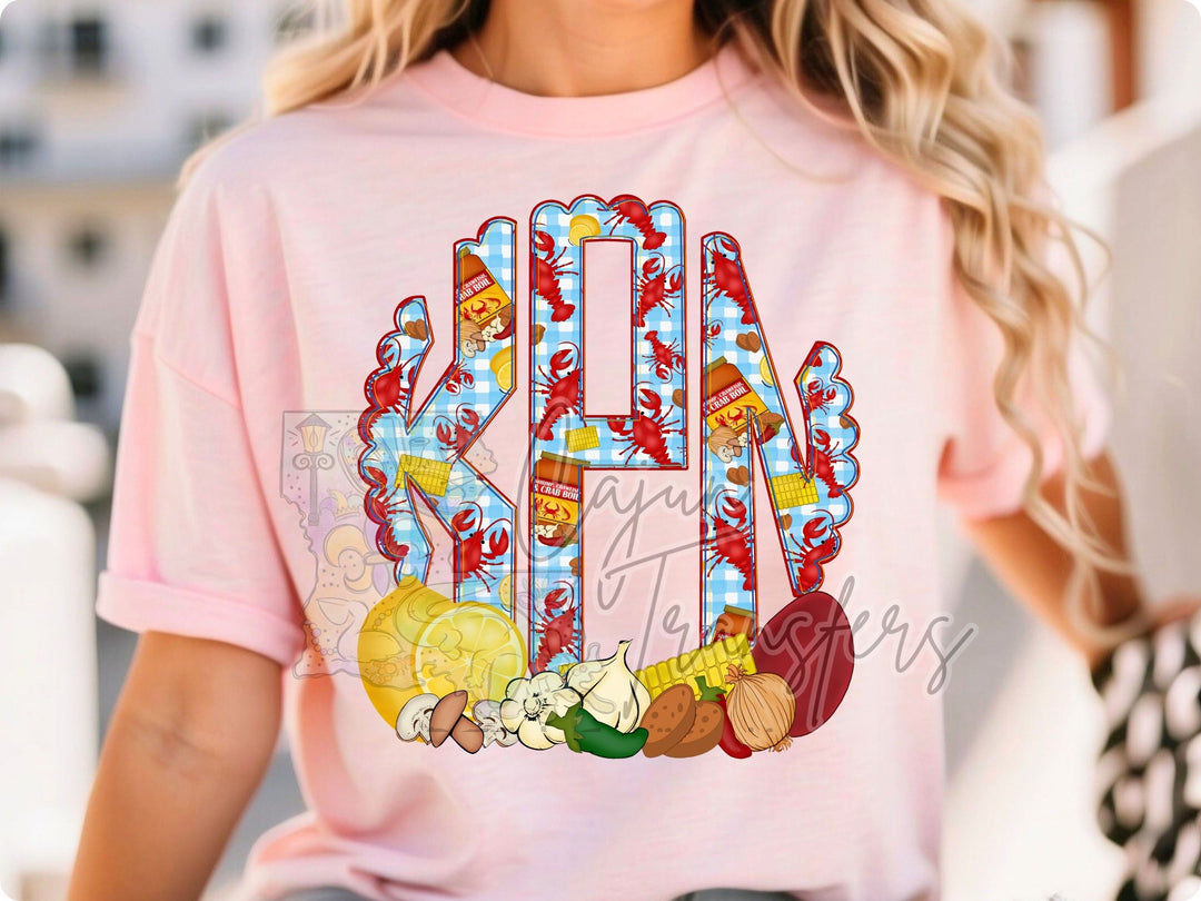 a woman wearing a pink shirt with the letter a on it