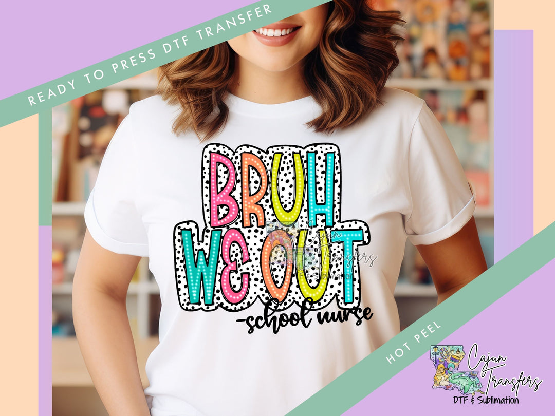 a woman wearing a t - shirt with the words bruhl woout on