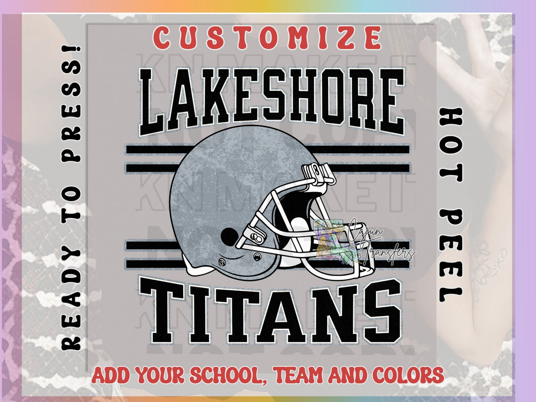 a poster with a football helmet on it