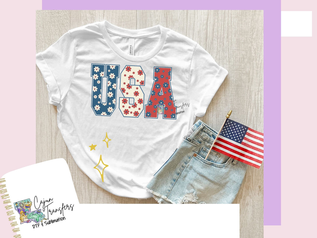 a white shirt with the word usa on it