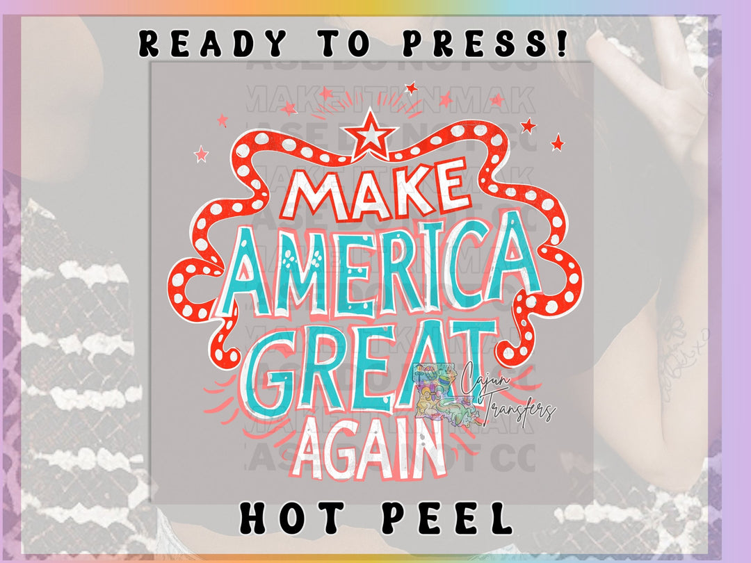 a poster with the words make america great again
