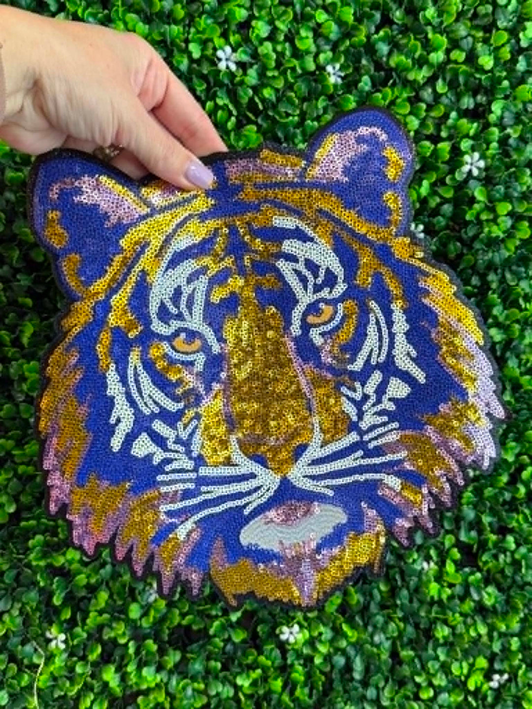 Tiger  Face  Glotter and Chenille Patch