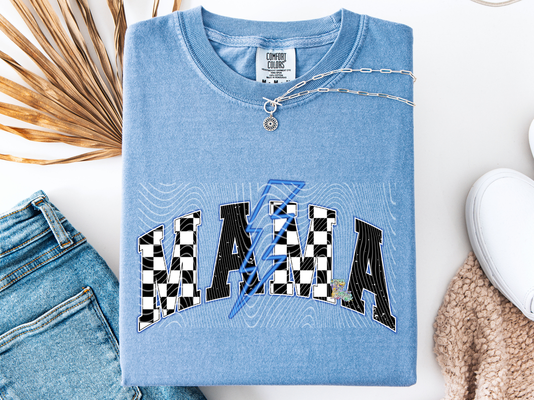 Mama Blue Checkered