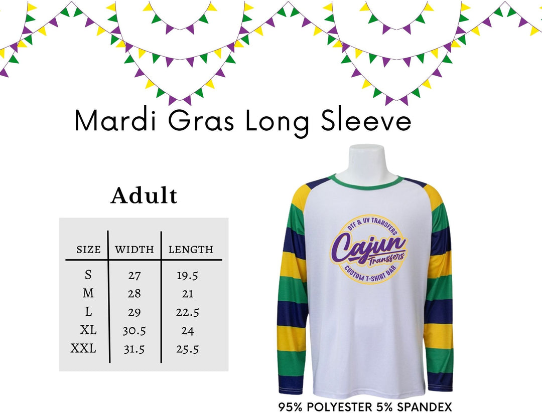 Mardi Gras Sleeve Polyester Shirt