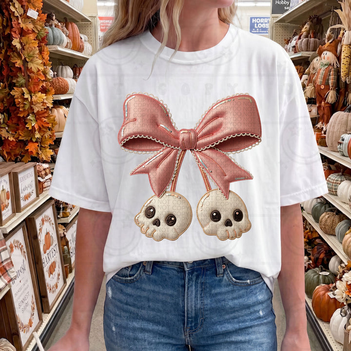 Skull Cherry Bow