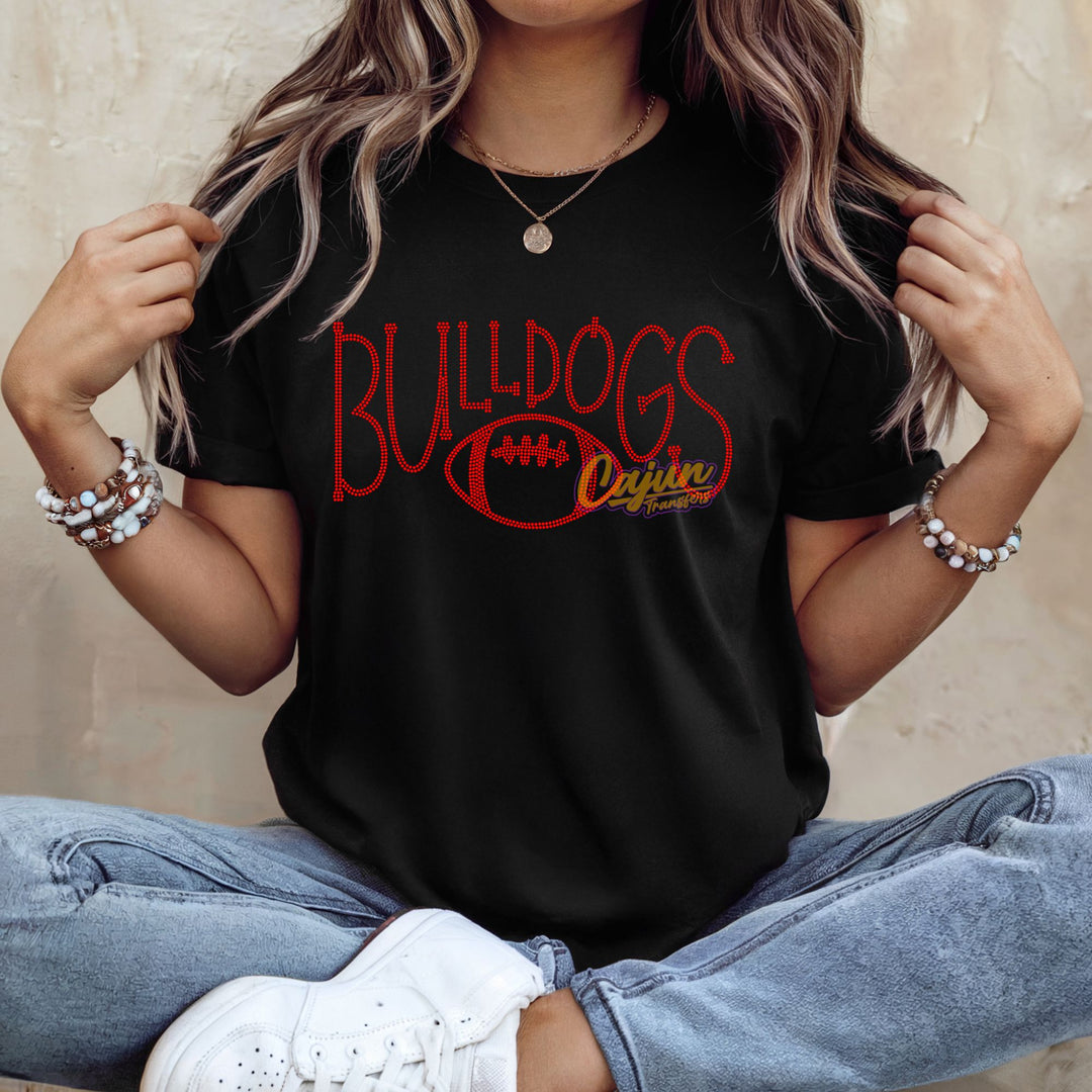 FHS BULLDOG FOOTBALL SPANGLE PATCH